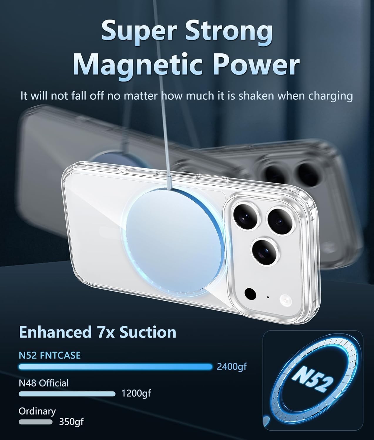 iPhone 17 Pro Max Case: Strong Magnetic Anti-Yellowing Slim Clear Phone Case NEW