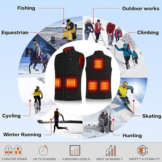 Heated Vest for Men and Women with Battery Pack Rechargeable Heated vests