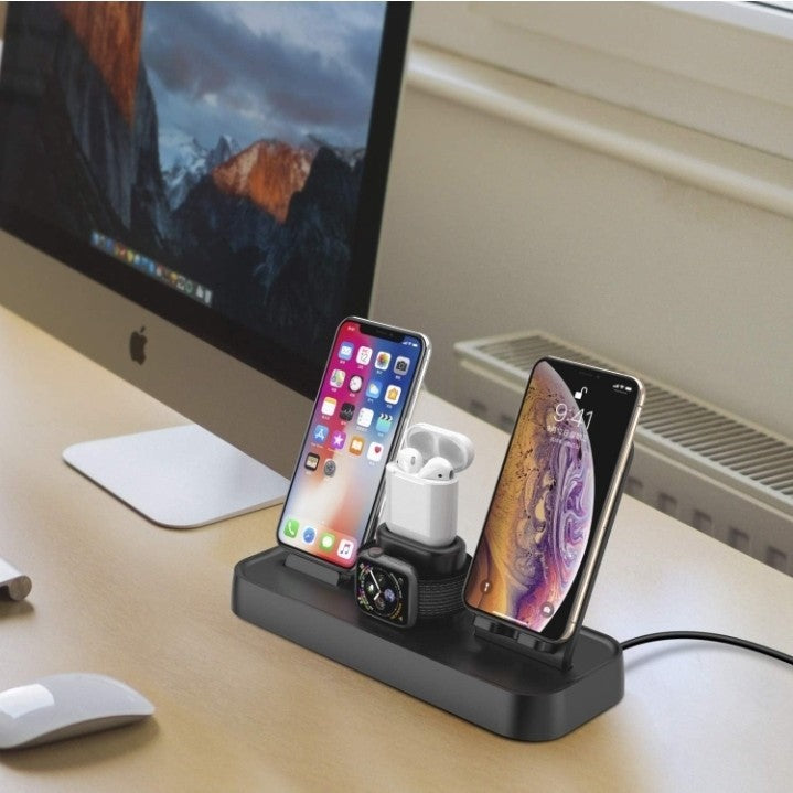 Wireless Charger, 4 in 1 Charging Station for Apple, Wireless Charging Pad Stand