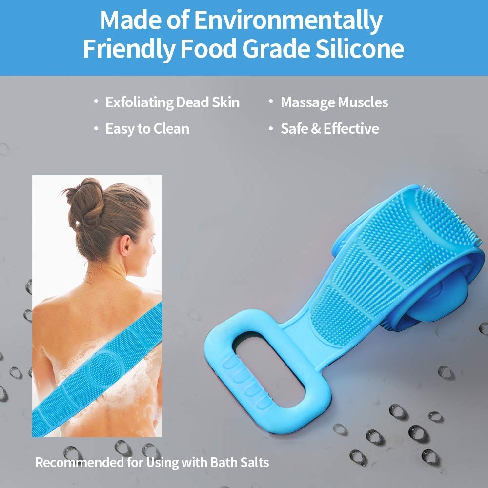 WestRiver Back Scrubber for Shower, Silicone Exfoliating Lengthen Body Shower