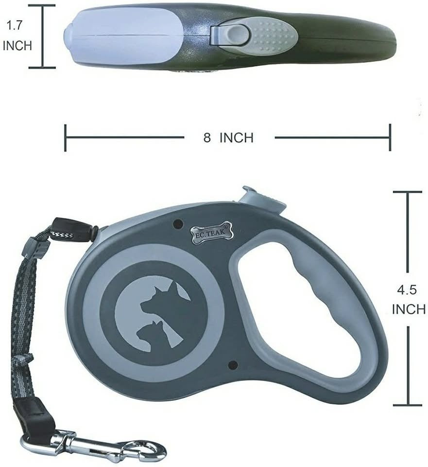 EC.TEAK Retractable Dog Leash, 26FT Dog Walking Leash for Medium Large Dogs