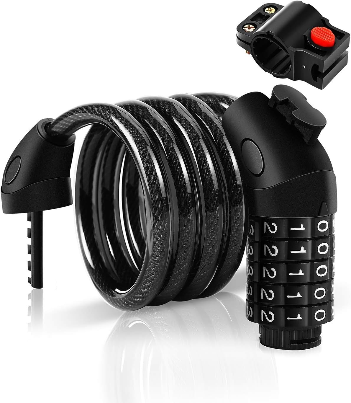 Bike Lock, High Security Bicycle Lock, Bike Cable Locks with Mounting Bracket