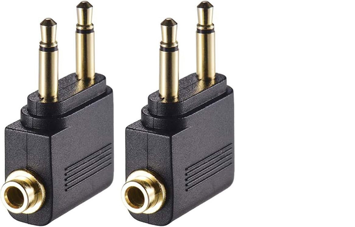2 Pack Dual 3.5mm Male to 3.5mm Female AUX Audio Jack Adapter Converter