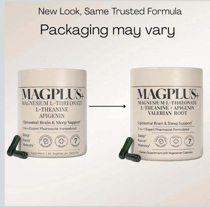 MAGPLUS+ Magnesium L-Threonate w Apigenin & L Theanine, 1500mg 7-Ingredient...