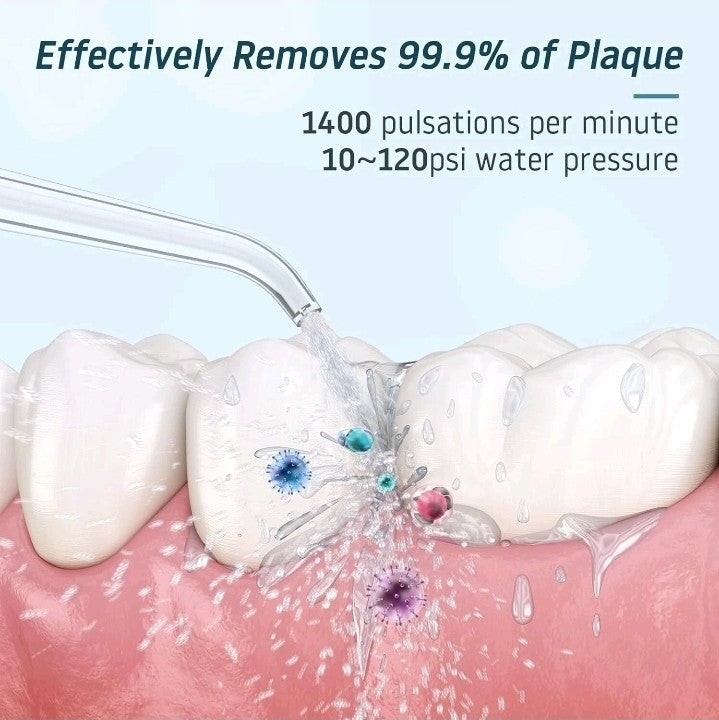 Rechargeable Oral Irrigator: Waterproof Teeth Flosser with Customizable Pressure
