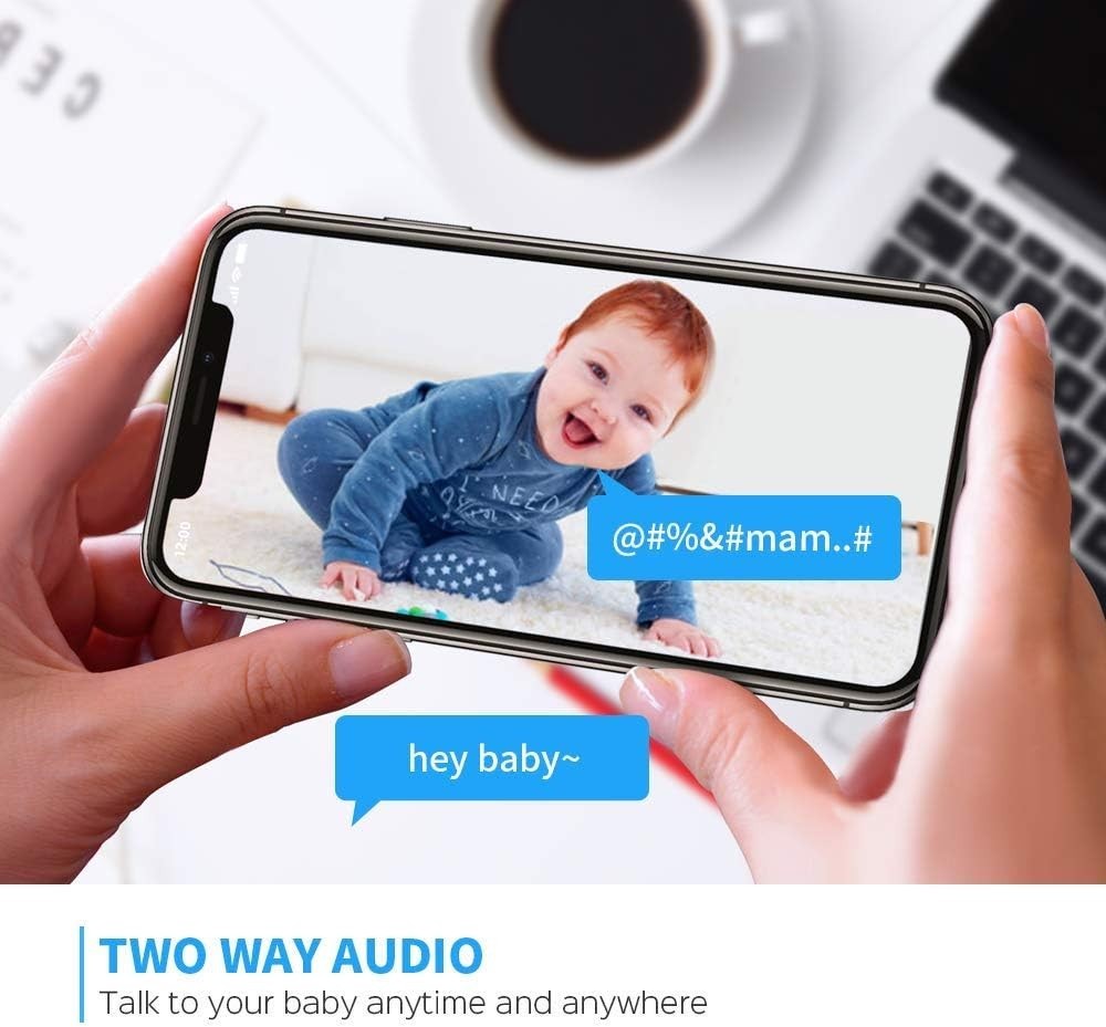 Panamalar Baby Monitor, 1080P WiFi Indoor Security Camera with 2-Way Audio
