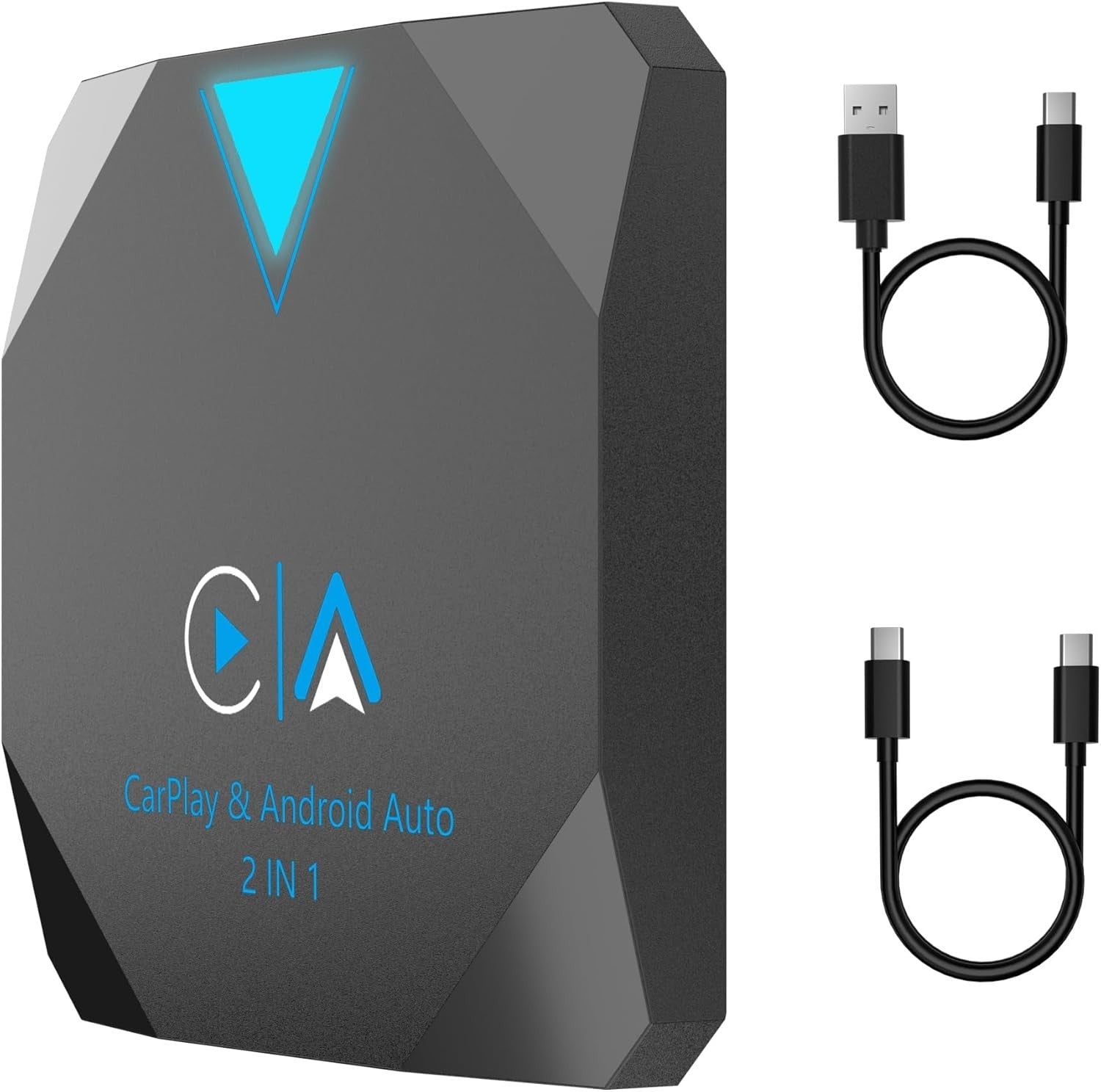 Android Auto Wireless Adapter, 2 in 1 Wireless CarPlay Adapter for iPhone NEW