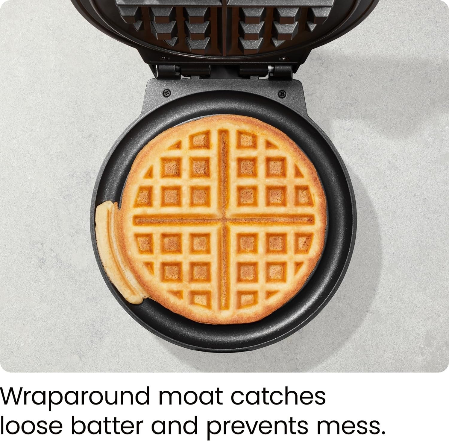 Chefman Anti-Overflow Belgian Waffle Maker wShade Selector, Temperature Control