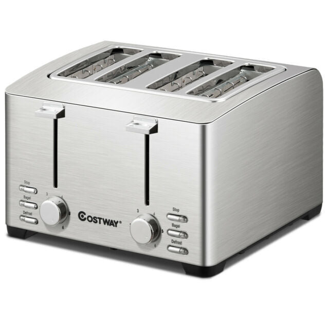 ARLIME 4 Slice, Extra-Wide Slot Stainless Steel Toaster with 2 Independent