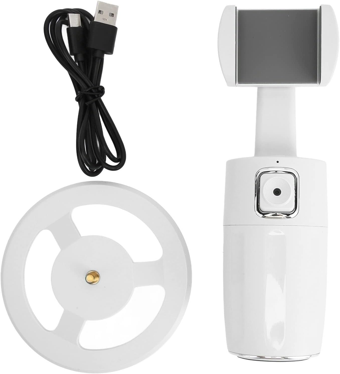 Auto Face Tracking Cell Phone Holder, No App Required, 360° Rotation Face Body