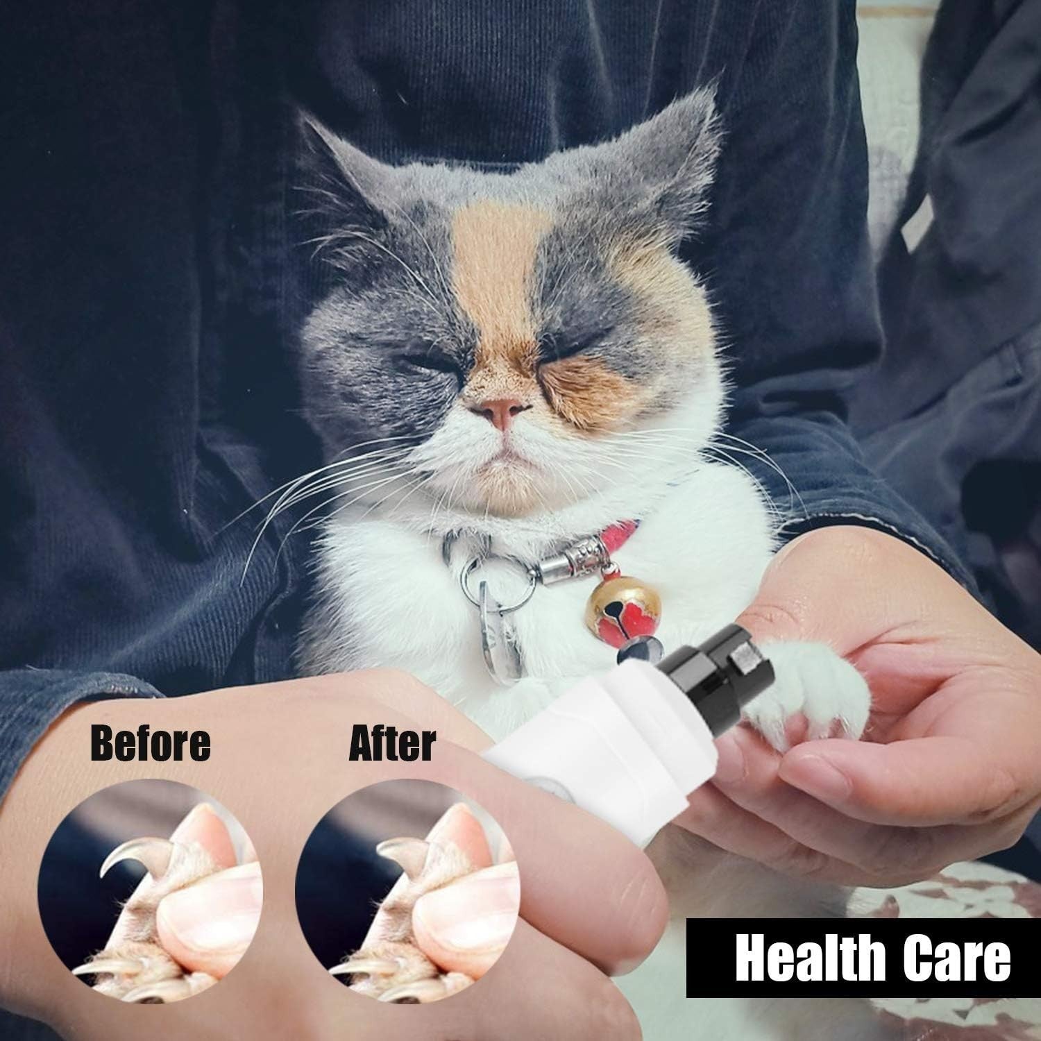 Ceenwes Dog Nail Grinder 2-Speed Rechargeable Pet Nail Trimmer with Dog Nail