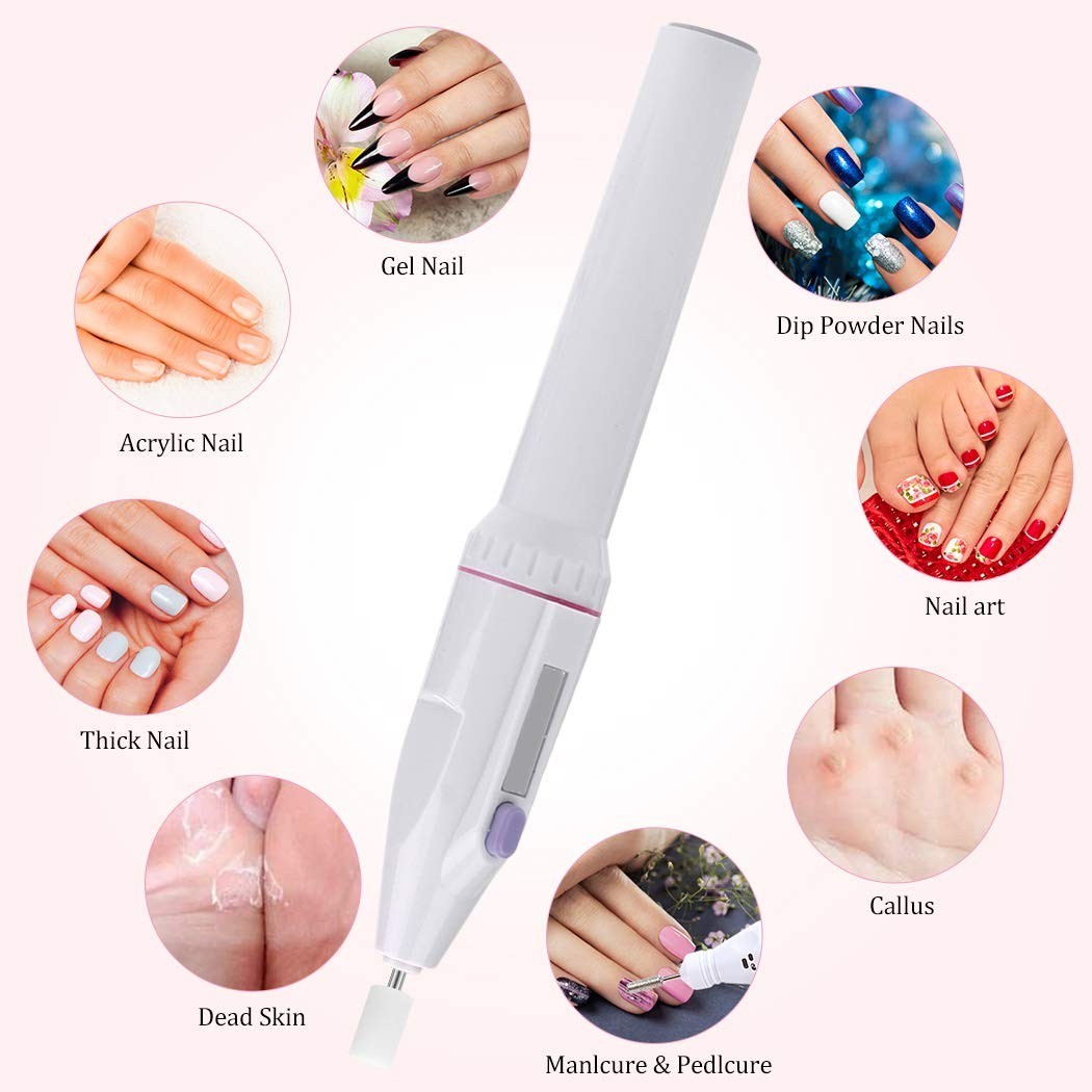 Nail Drill,Aniwon Portable Nail Drill File Kit for Acrylics, Professional Finger