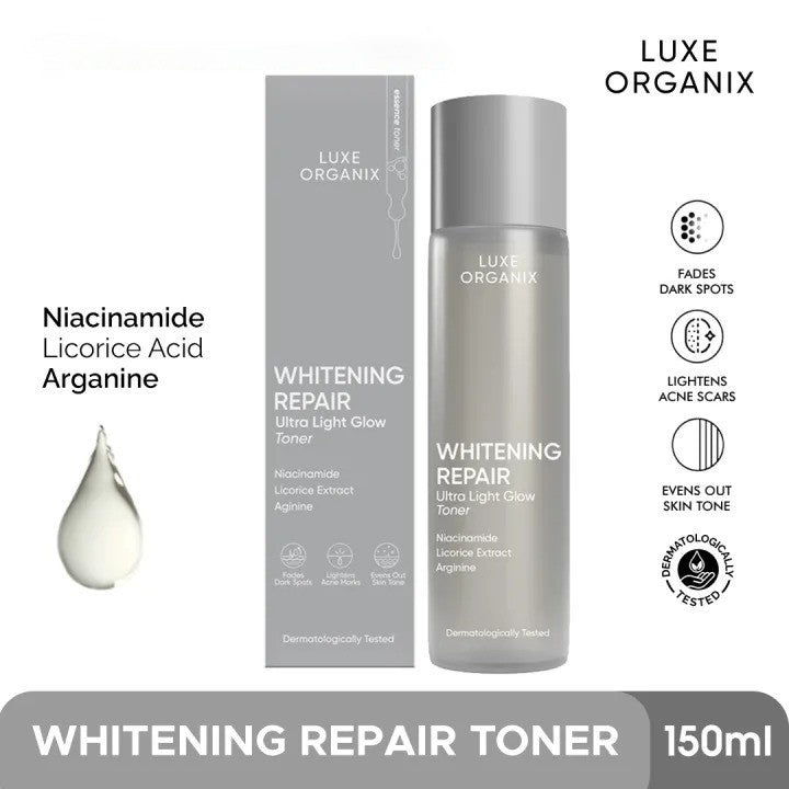 Luxe Organix Whitening Repair Essence Toner Niacinamide Licorice Extract 150ml