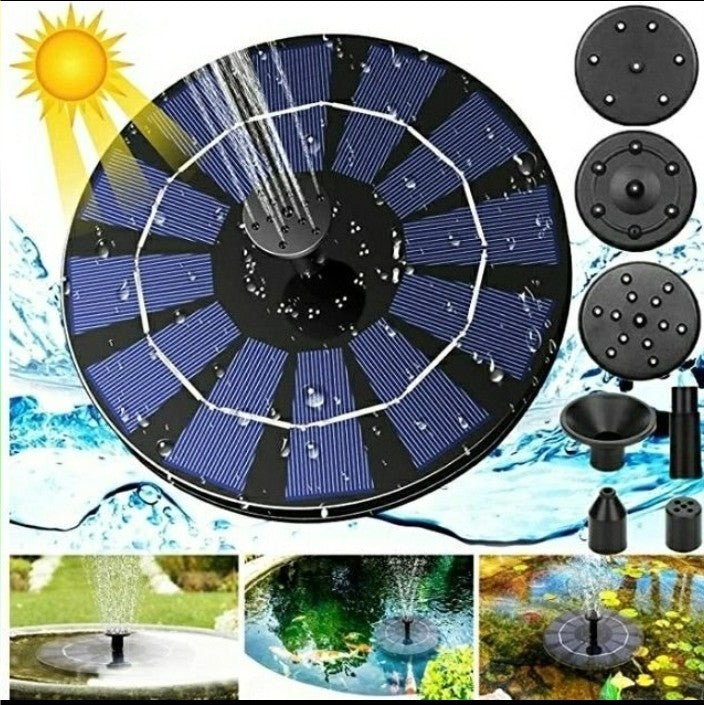 Solar Powered Water Fountain Pump 2.5W- Bird Bath Power Fountains 1200mAh Batter