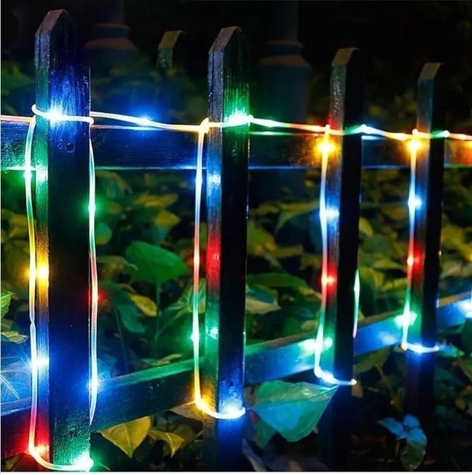 32.8 ft Solar-Powered Outdoor String Light Tube Design Outdoor String Lights