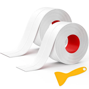 Riakoob Caulk Strip Tape, PE Self-Adhesive Decorative Sealing Tape