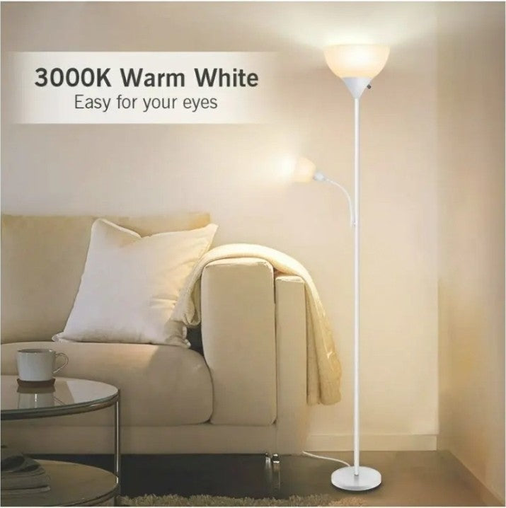 Floor Lamp - Standing Lamps, 9W+4W Energy Saving LED Light, with Adjustable