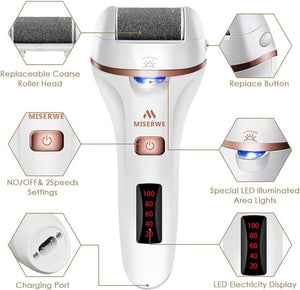 Callus Remover with LED Display Cordless Rechargeable Electric Feet Callus