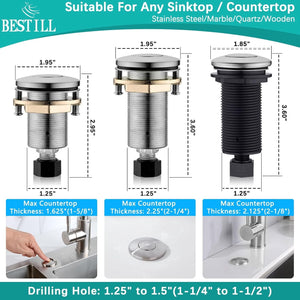 BESTILL Sink Top Garbage Disposal Air Switch Kit with Single Outlet
