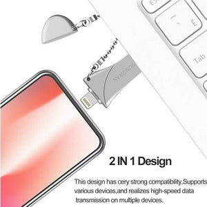 USB Flash Drives for iPhone Thumb Dirves 32GB Photo Stick 3in1 Memory Stick