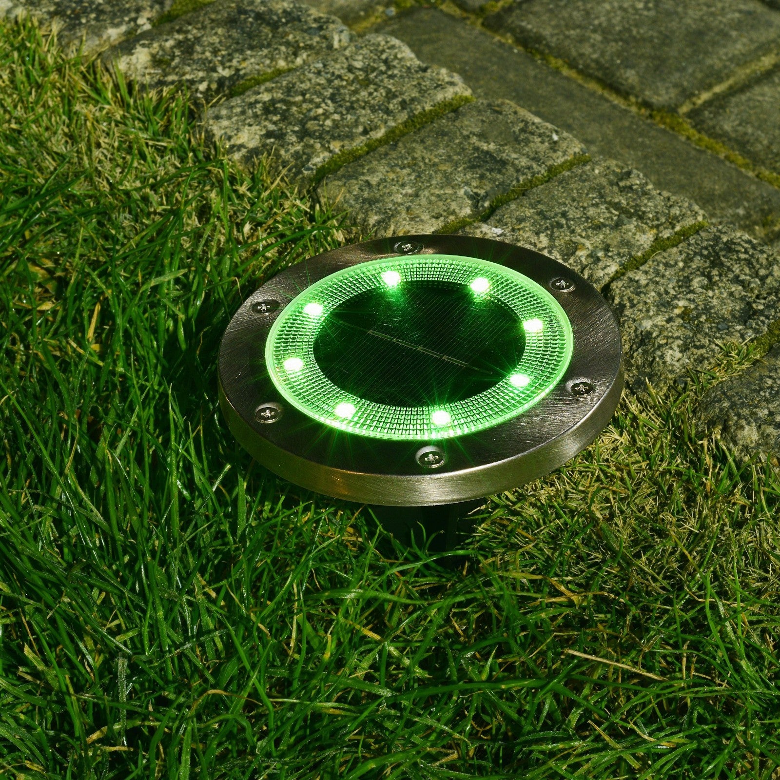 Solar Powered LED Pathway Lights | 8-Pack | 2 Light Modes | Rechargeable Battery