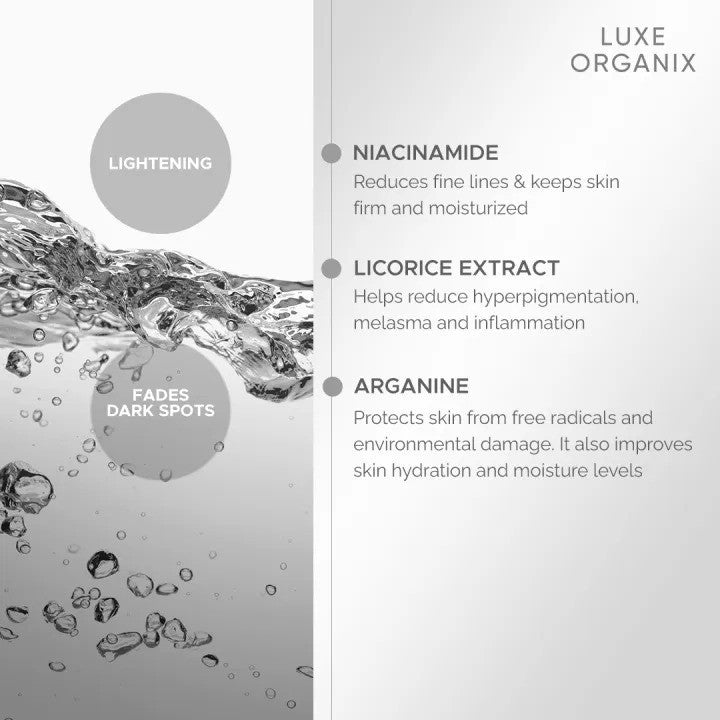 Luxe Organix Whitening Repair Essence Toner Niacinamide Licorice Extract 150ml