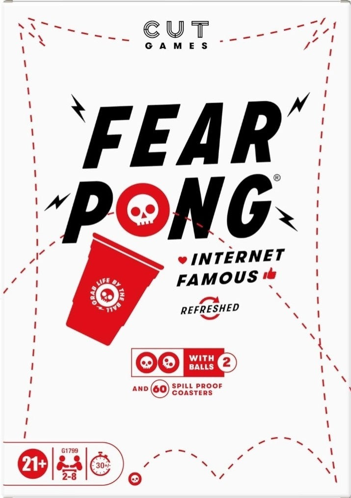 Fear Pong Adult Party Game by Cut | Internet Famous Extreme Pong Game with Wild