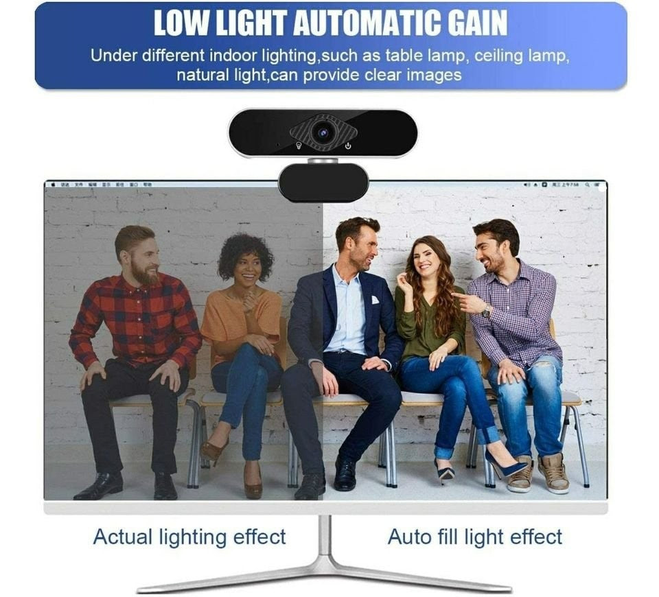1080P Webcam with Microphone Full HD Computer Camera for PC Desktop