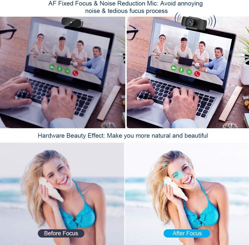 HD Webcam 1080P with Mic PC Laptop Desktop USB Camera, hd pro Webcam