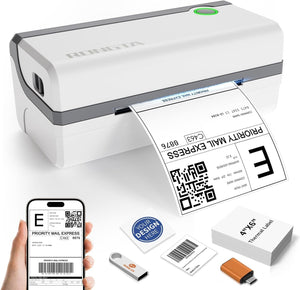 Bluetooth Thermal Shipping Label Printer, Wireless 4x6 Label Sticker Printer