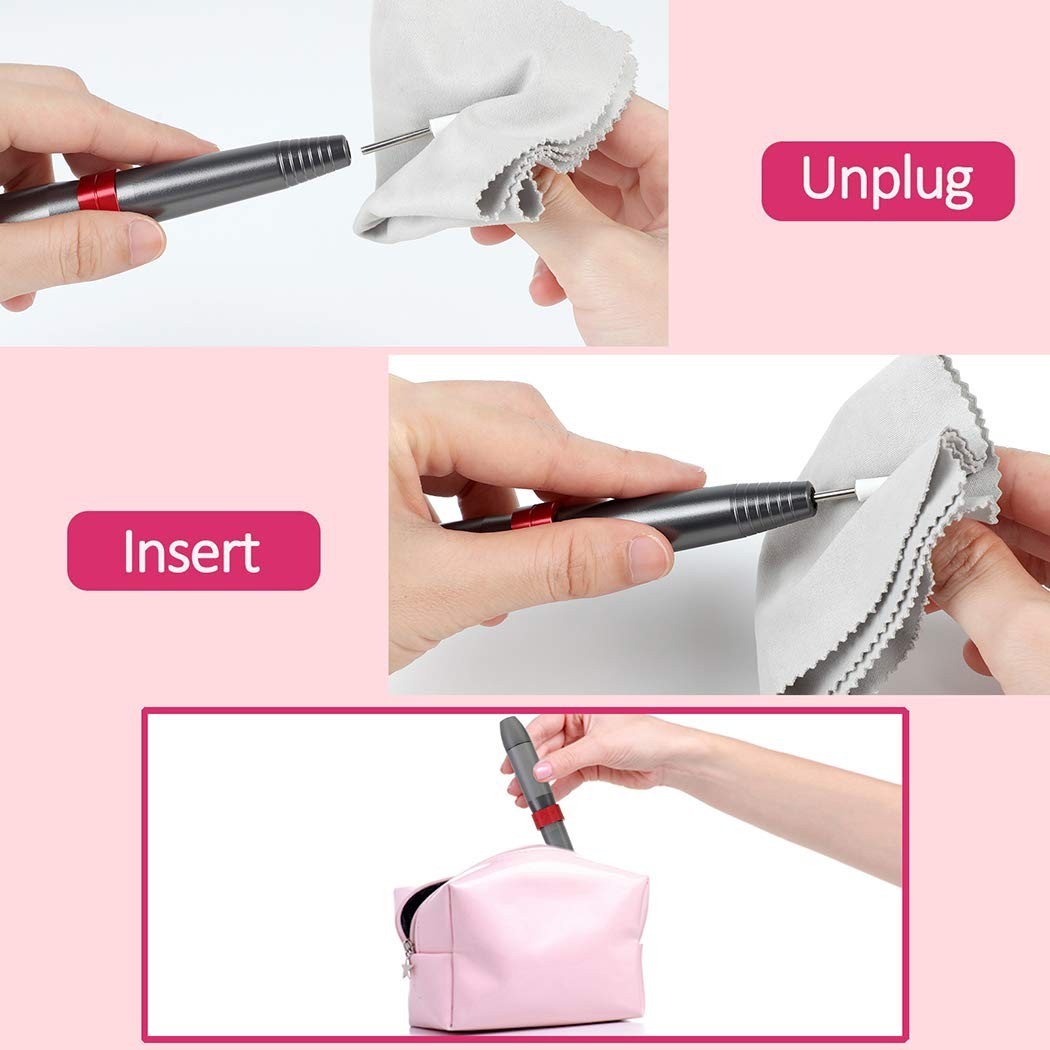 FunPa Electric Nail Drill,Portable Electric Nail Drill, With 11 Pieces Change
