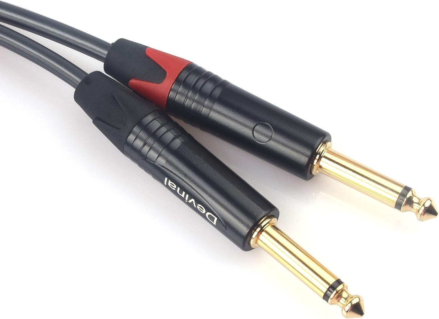 Devinal Dual 1/4 to XLR Y Splitter Cable, Double 6.35mm TS Male to XLR 3pin Male