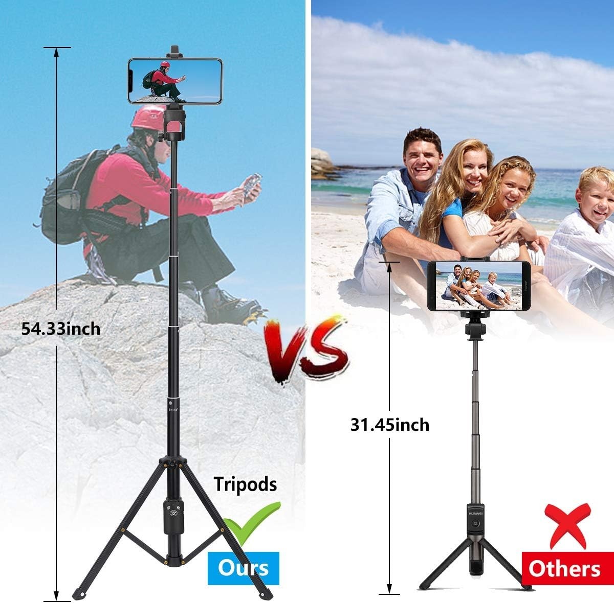 Yunteng VCT-1688 2in1 Portable Mini Cellphone Selfie Stick Tabletop Tripod Stand