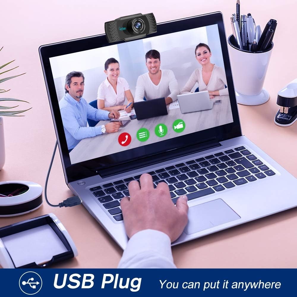 HD Webcam 1080P with Mic PC Laptop Desktop USB Camera, hd pro Webcam
