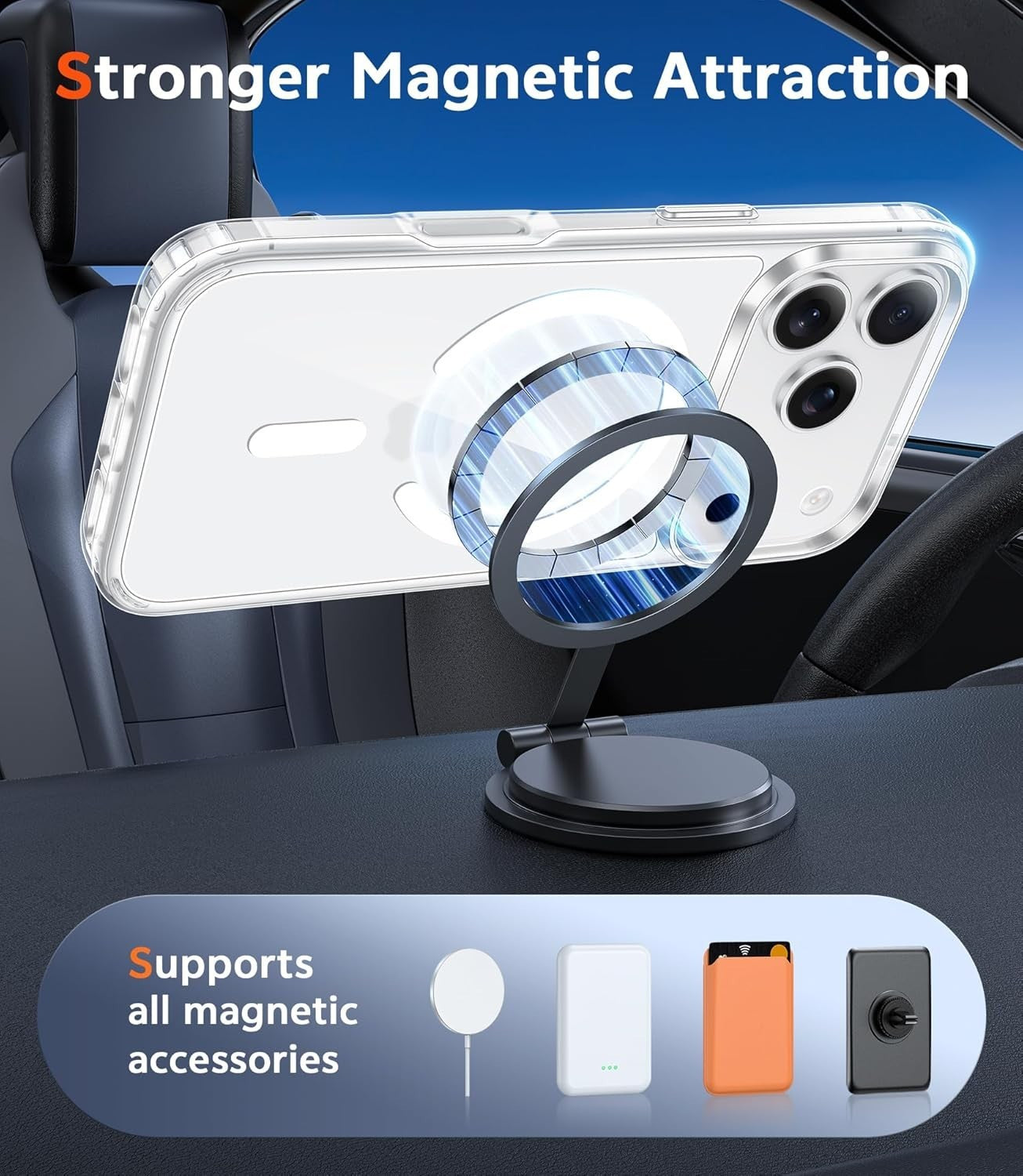 iPhone 17 Pro Max Case, Compatible with MagSafe, Military-Grade Drop Protection