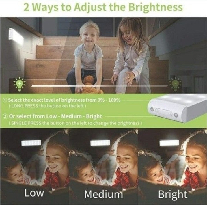 LED Closet Light, 18-LED Motion Sensor Dimmable Under Cabinet Light Rechargeable