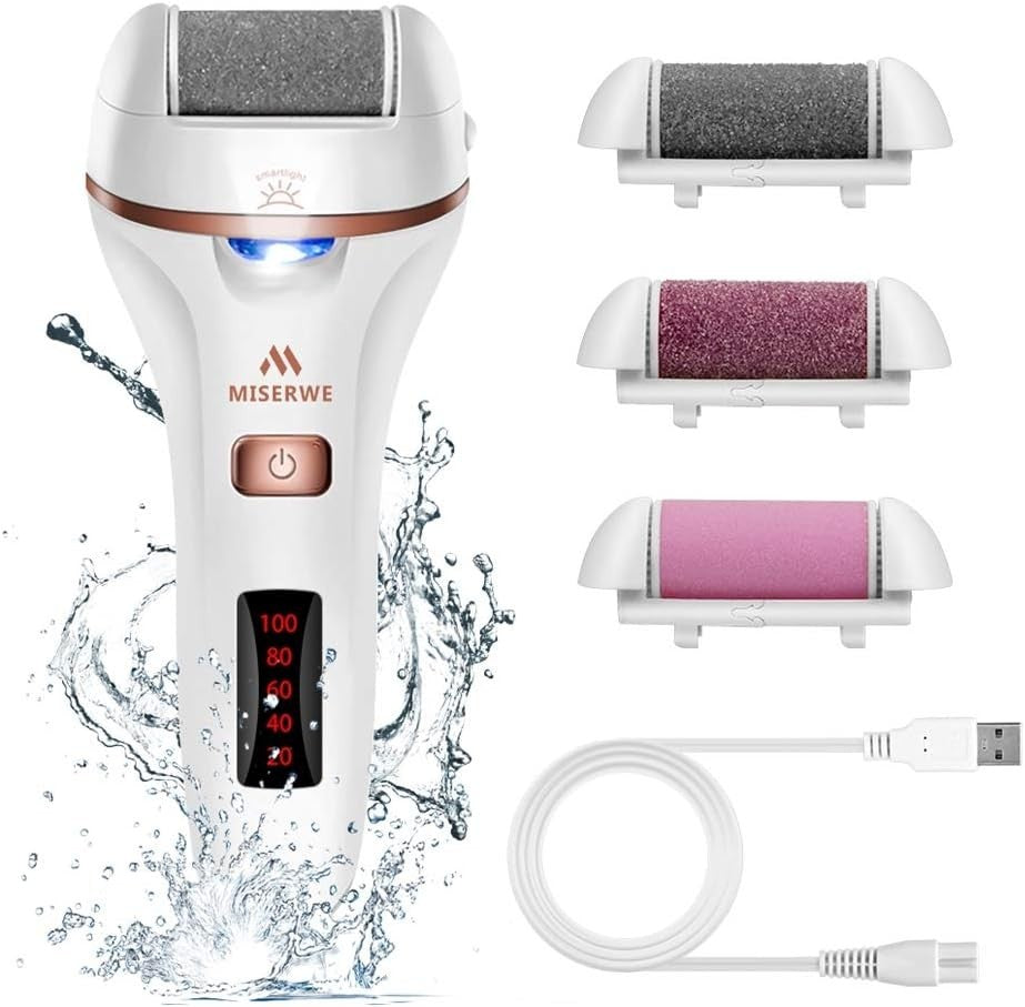 Callus Remover with LED Display Cordless Rechargeable Electric Feet Callus