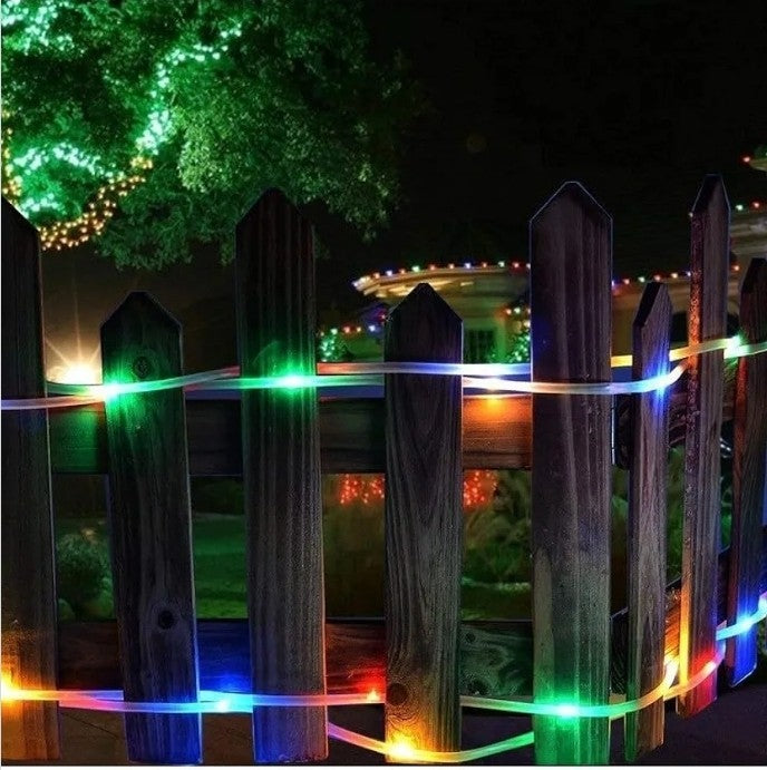 32.8 ft Solar-Powered Outdoor String Light Tube Design Outdoor String Lights
