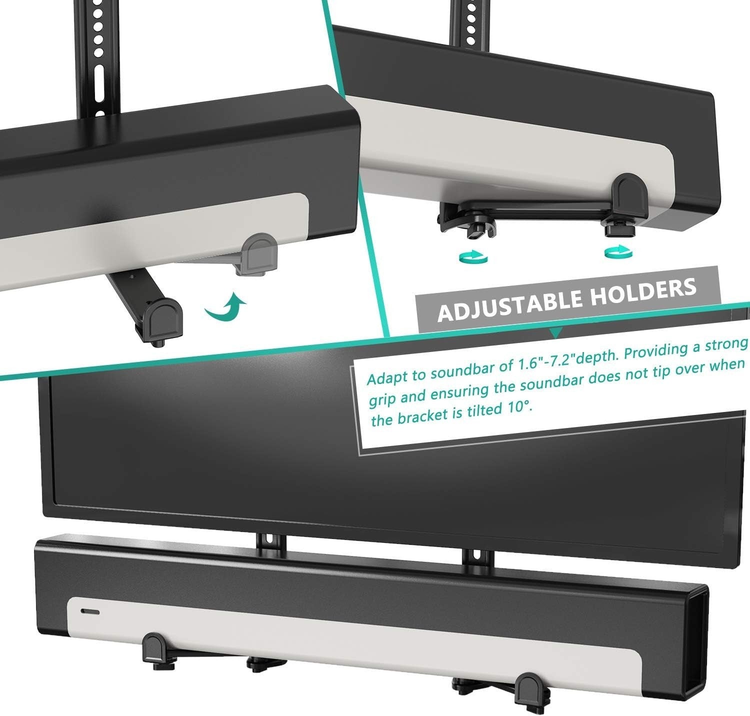 Universal Sound Bar Mount - Adjustable Holder for Samsung, Bose, Sonos,Lg,Vizio