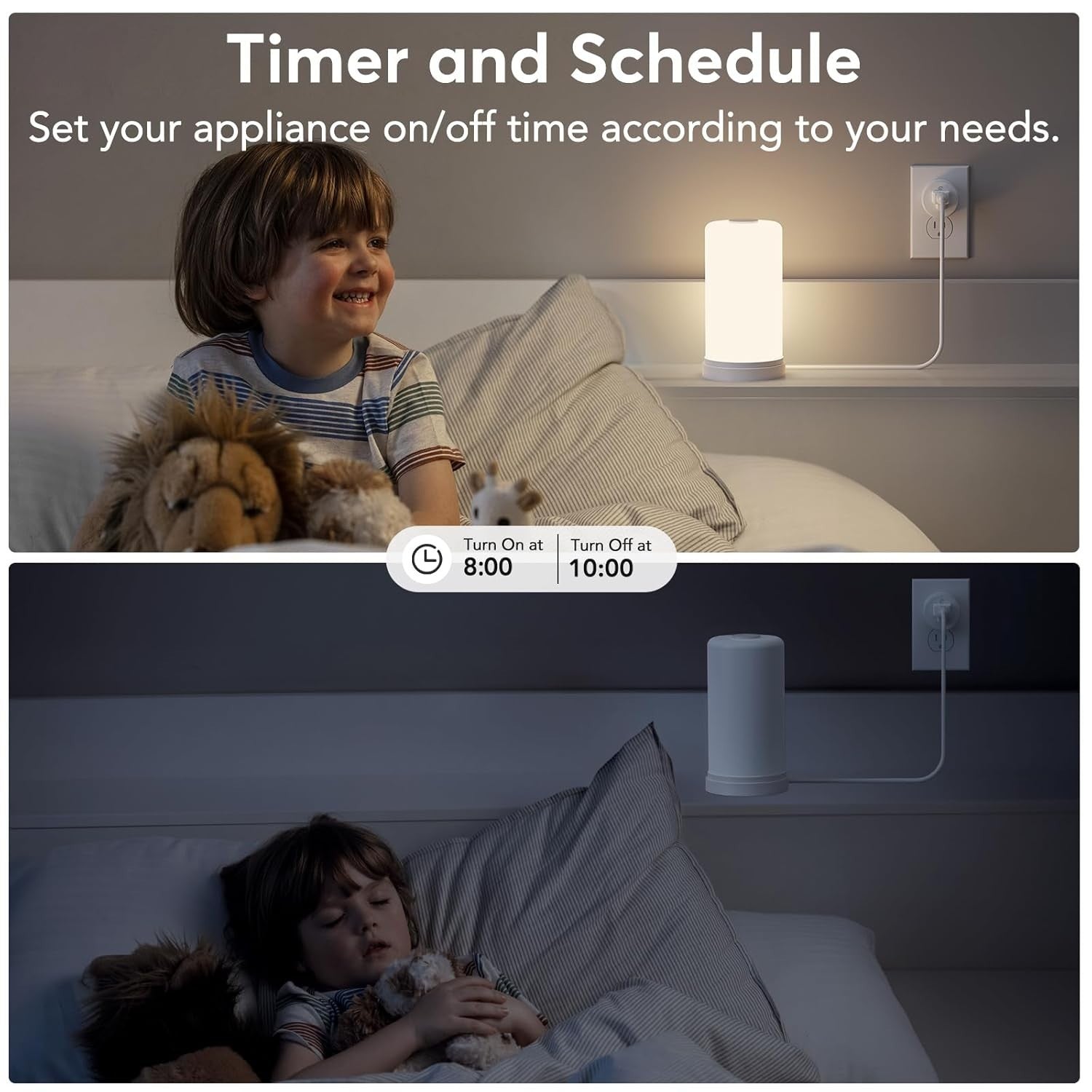 Smart Plug, Smart Home WiFi Outlet Works with Alexa & Google Home, Smart Socket