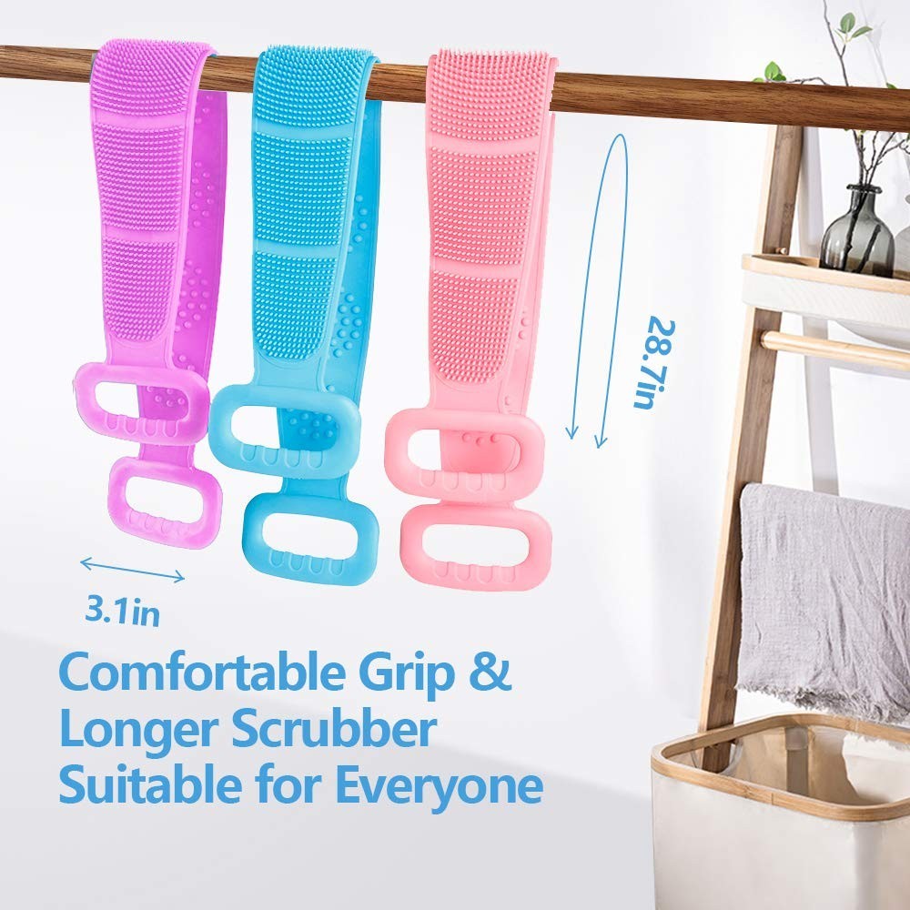 WestRiver Back Scrubber for Shower, Silicone Exfoliating Lengthen Body Shower