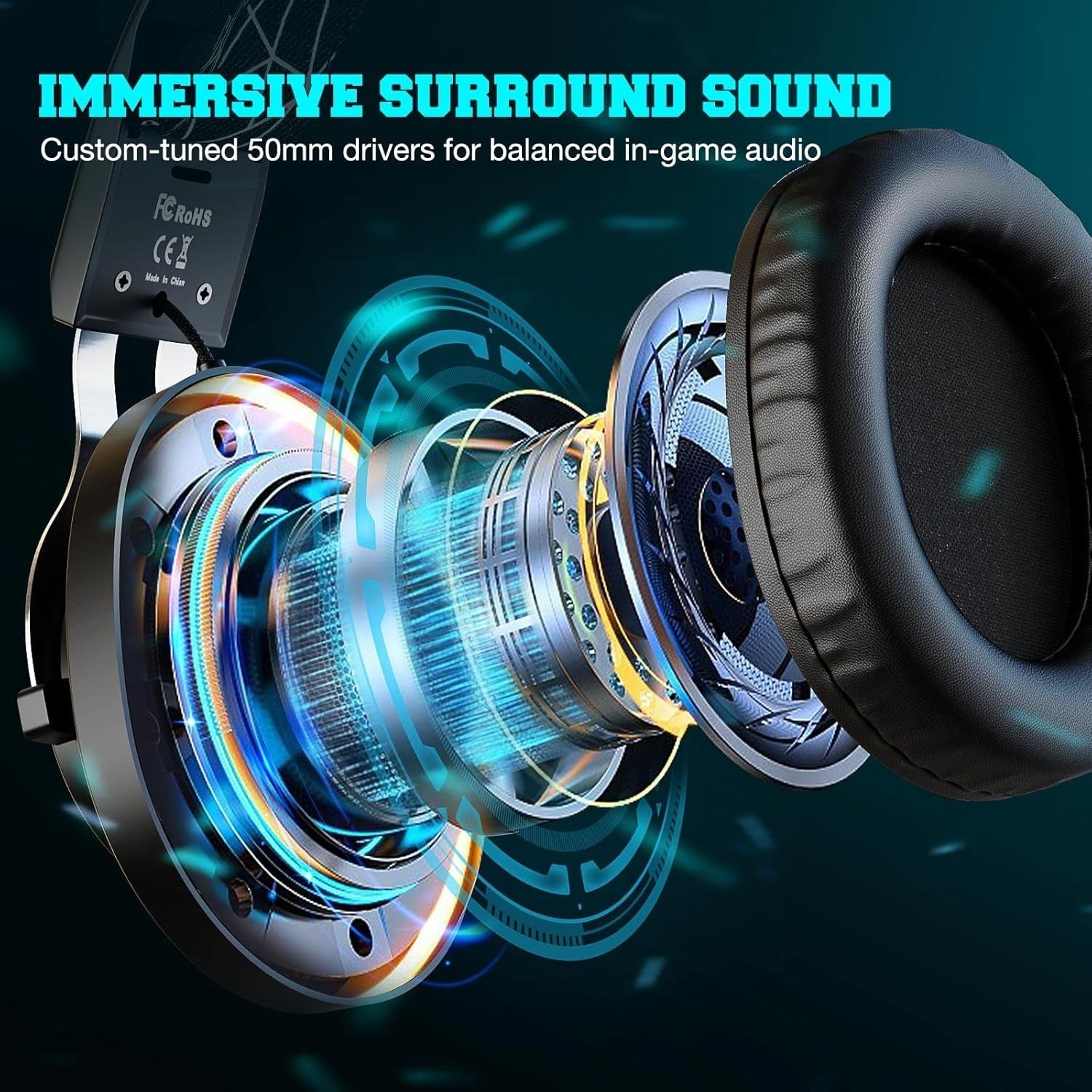 EKSA E3000 Gaming Headset PC MAC iOS ANDROID PS XBOX NINTENDO