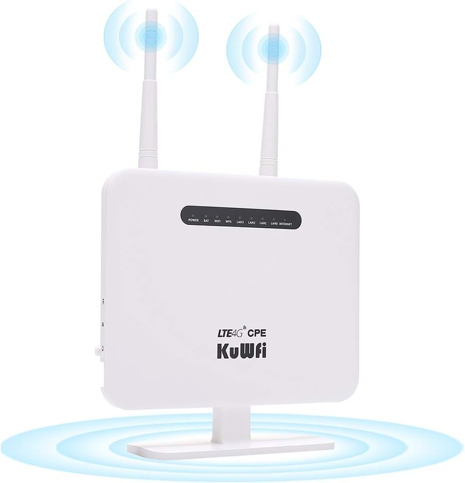 KuWFi 4G LTE Router with SIM Card Slot Unlocked Wireless 4G Router WiFi Hotspot