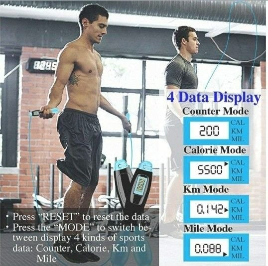 LXMTOU Jump Rope with Counter 9999 Times for Workout Fitness Exercise Training