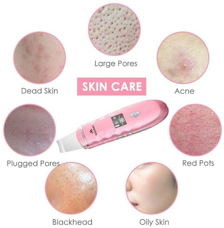 Skin Scrubber with LCD Display Skin Spatula Pore Cleaner Blackhead Remover Face