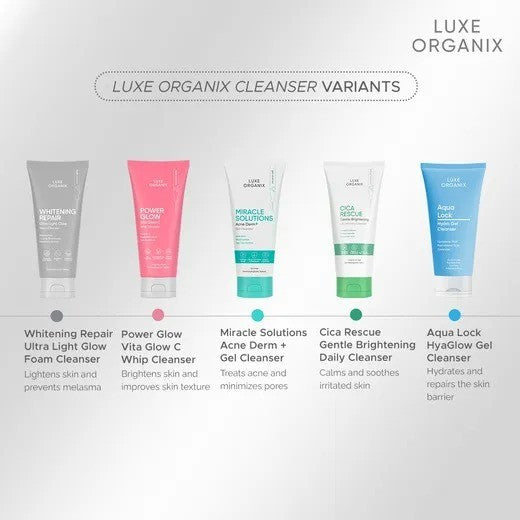 LUXE ORGANIX Whitening Repair Ultra Light Glow Foam Cleanser 150mL