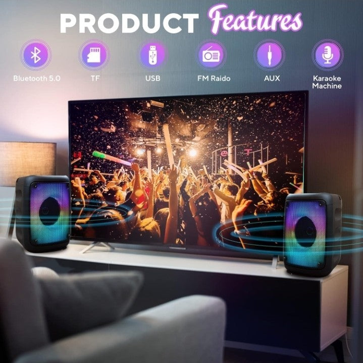 High Power Bass Portable Wireless Bluetooth Studio Dj Party Concert Speaker's 