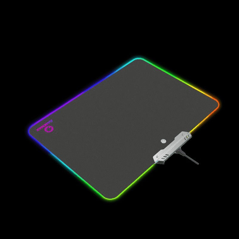 GameMax Computer Gaming Mouse Pad w/9 Lighting RGB Modes & Fingerprint Access