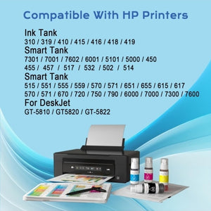 31 32XL Compatible Ink Refill Bottle Set Replacement for HP Smart Tank 5000 5101