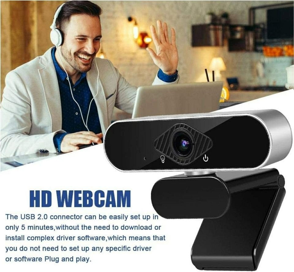 1080P Webcam with Microphone Full HD Computer Camera for PC Desktop